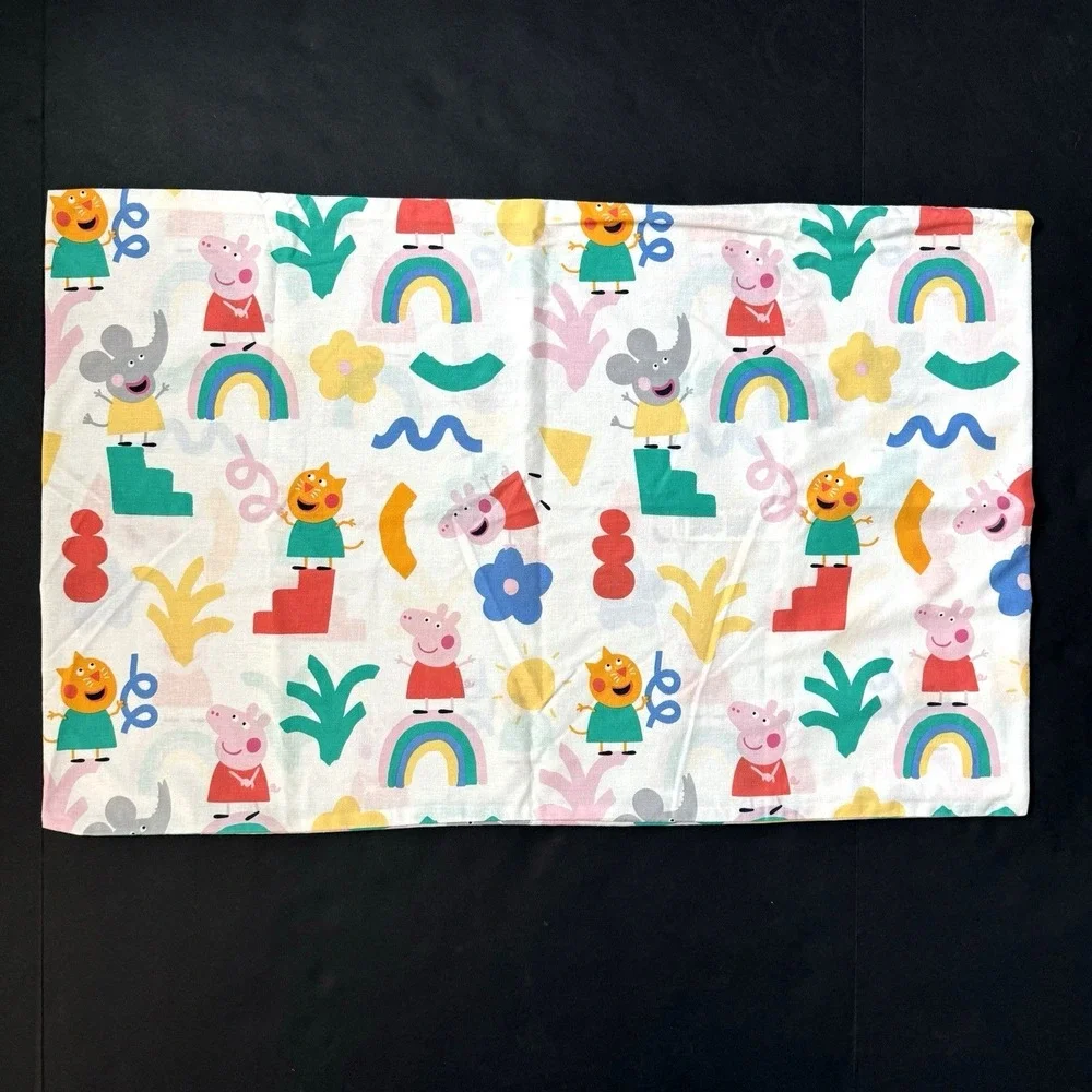 Peppa Pig Marks & Spencer Standard Twin Pillow Case Slip Cover Cotton Blend Pink
